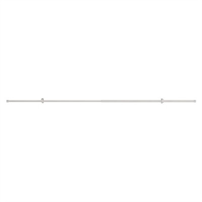 1-Inch Curtain Rod- Decorative End Cap Style Finials and Hardware- For Home Decor in Bedroom and Kitchen, 48-84-Inch by Hastings Home (Silver)