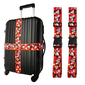 Disney Minnie Mouse Luggage Strap 2-piece Set Officially Licensed, Adjustable  Luggage Straps From 30'' To 72'' : Target
