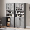 67" Tall Freestanding Kitchen Pantry Cabinets Storage Cabinet,  Bathroom Cabinet with 4 Doors and Adjustable Shelves - 3 of 4