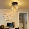 KTMBDW Ceiling Light, Dining Room Light Fixture, Semi Flush Mount Ceiling Light Fixture, Kitchen Lighting Fixtures Ceiling, 3-Light Black Chandelier - 2 of 4