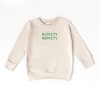 The Juniper Shop Embroidered Hippity Hoppity Stacked Toddler Sweatshirt - 3T - Natural - 2 of 4