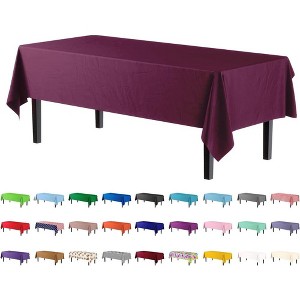 Crown Display 54 in. x 108 in. Plastic Tablecloth - 12 Pack - 1 of 4