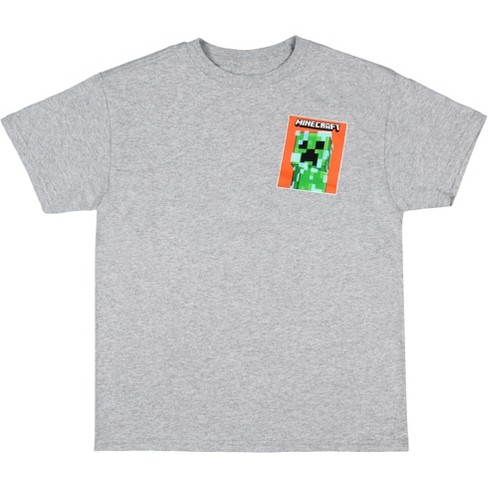 Seven Times Six Minecraft Boys' Pocket Size Creeper Graphic Print T-Shirt Grey - image 1 of 3