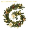6 ft Pre-lit Holiday Christmas Garland with Lights with 20 LED Ligts Pinecones Berries Poinsettia - 4 of 4