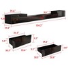 Famapy Black Wall Mounted Entertainment Center With LED Light - 3 of 4