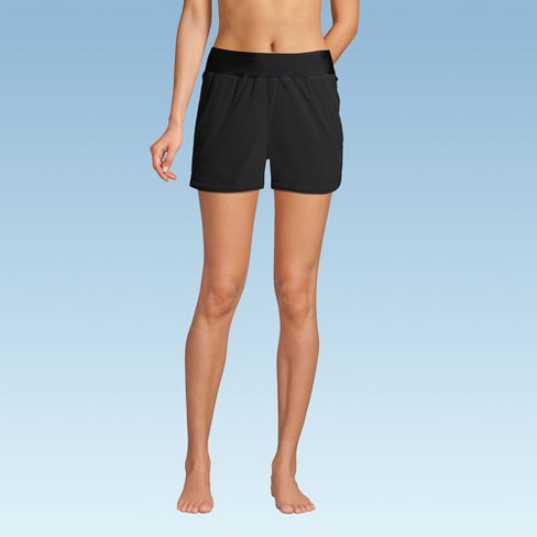 Lands End Women s 3 Board Shorts with Panty 18 Black