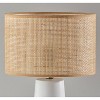 Adesso Sheffield Table Lamp White : Ceramic Base, Rattan Shade, ETL Listed, No Assembly Required - image 3 of 4