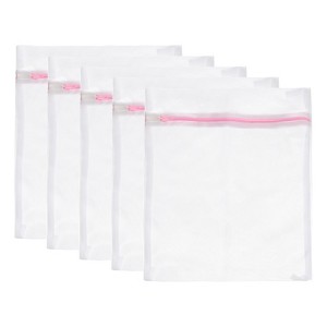Unique Bargains Mesh Laundry Wash Bags with Zipper for Delicate Clothing 5 Pcs - 1 of 4
