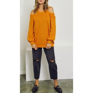 Women's CROSS-BACK COLD-SHOULDER SWEATER - J.NNA - 1 of 2