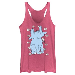 Women's Dr. Seuss Horton Daisies Portrait Racerback Tank Top - 1 of 4