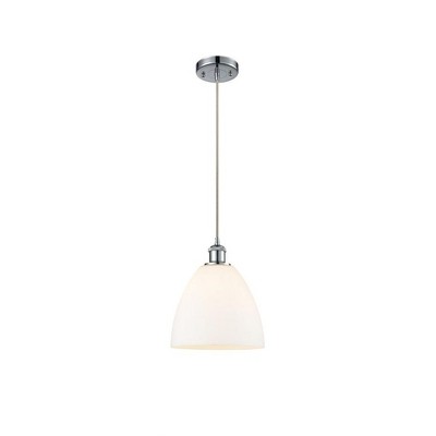 Bristol Glass - 1 Light Mini Pendant In Industrial Style-13.25 Inches Tall and 9 Inches Wide