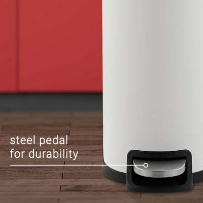 Steel Step On Trash Can - 10.6 Gallons