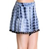 Women's Tie Dye Shorts With Tassel Trim - umgee - 3 of 4