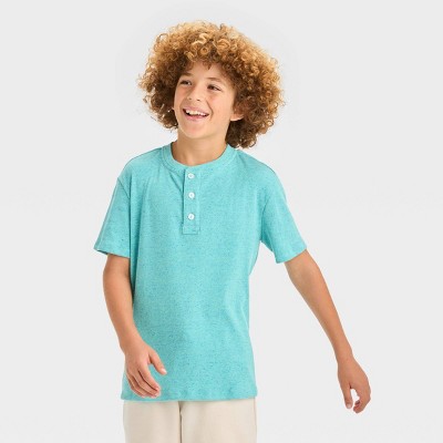 Boys' Long Sleeve Thermal Henley Shirt - Cat & Jack™ Cream M : Target