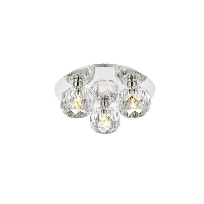 Elegant Lighting Graham 3 Light Ceiling Lamp in Chrome