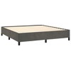 vidaXL Queen Bed Frame, Velvet Upholstered Platform Bed Frame, Dark Gray, No Mattress - 4 of 4