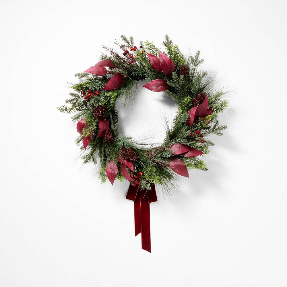 Eucalyptus Ribbon Artificial Wreath - Threshold™ designed with Studio McGee