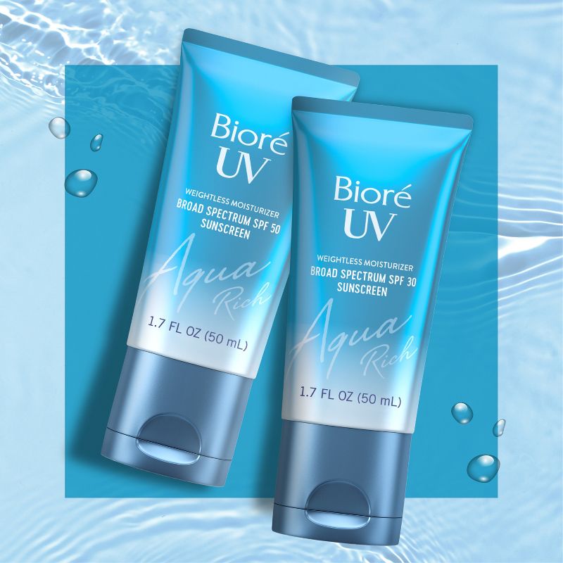 Biore UV Aqua Rich Dermatologist Tested, Oxybenzone &#38; Octinoxate Free Moisturizing Face Sunscreen for Sensitive Skin - SPF 50 - 1.7 fl oz, 4 of 8