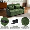 NicBex 3 in 1 Convertible Sofa Bed Loveseat with Reversible Backrest & Side Pockets,Upholstered Velvet Sleeper Sofa for Living Room,Bedroom - 4 of 4