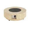 Christopher Knight Home Elisha Outdoor Lightweight Concrete 40,000 BTU Fire Pit Table with Lid - 4 of 4