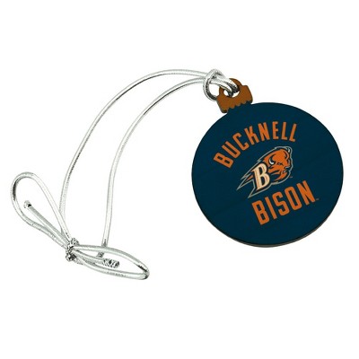 Bucknell Bison Mini Small Tiny Wood Christmas Tree Holiday Ornament