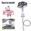 WOWOW Pentagram Fan Blade Sink Glass Rinser for Kitchen Sink in Brushed Nickel - 3 of 4