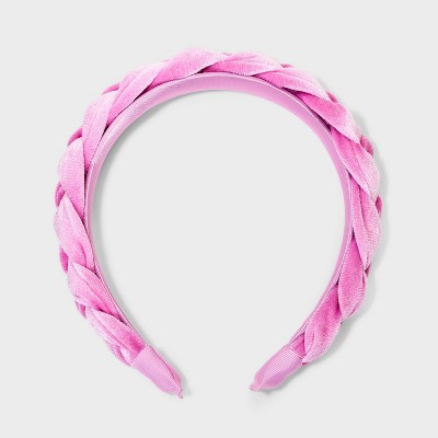 Girls&#39; Velvet Braided Headband - art class&#8482; Pink