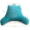 Nestl Cut Plush Striped Reading Pillow for Adults, Kids & Teens, Shredded Memory Foam Bed Rest Pillow with Arms - 3 of 4