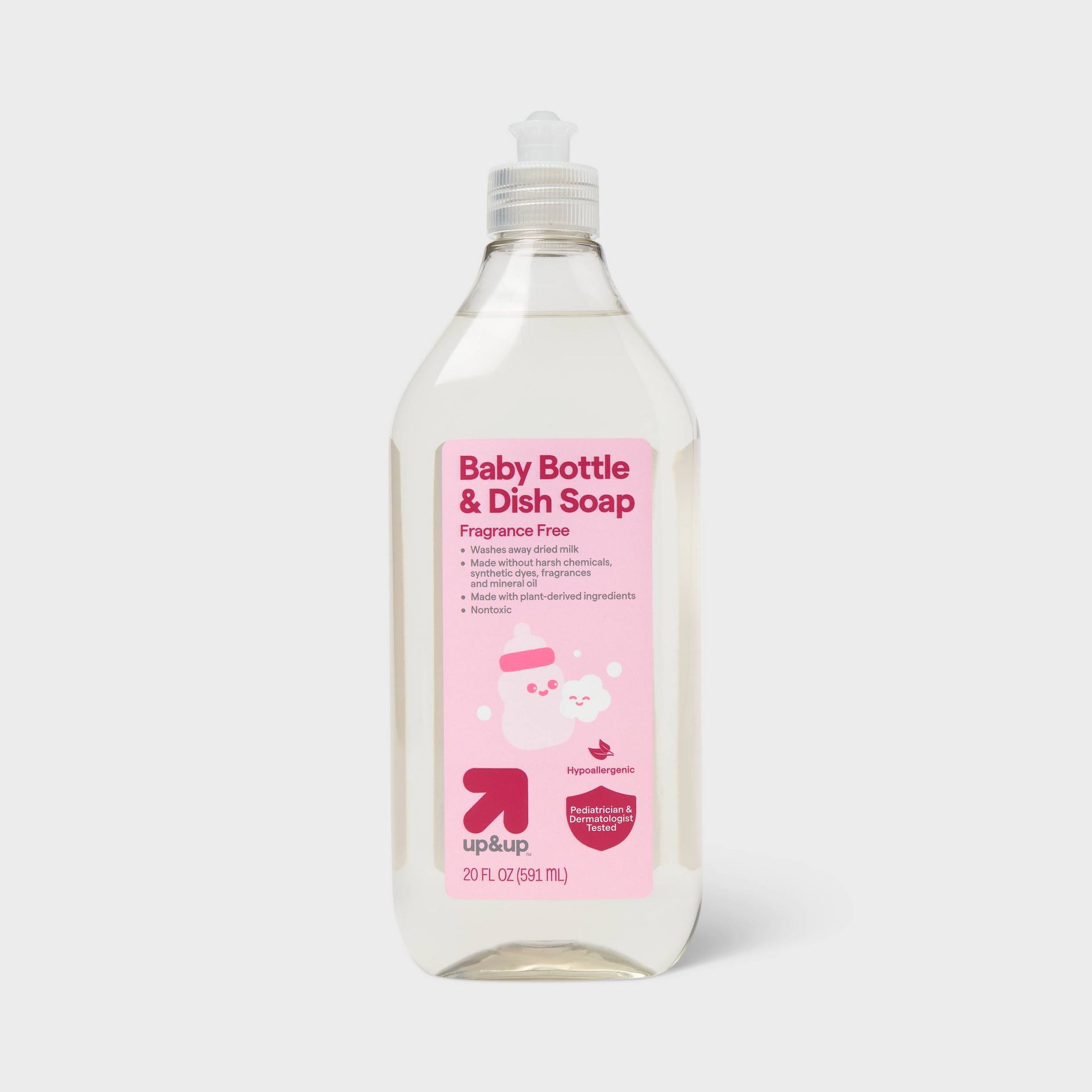 Baby Bottle & Dish Soap - 20 fl oz - up&up™: Hypoallergenic, Unscented, Liquid, Plastic Bottle