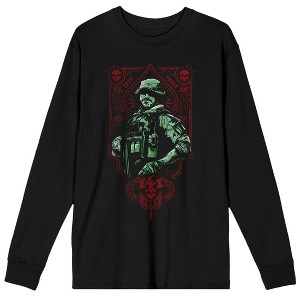 Call Of Duty Modern Warfare II Army Soldier Crew Neck Long Sleeve Men's Black Tee - 1 of 3