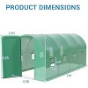 Coucheta 15x7x7ft Walk-in Tunnel Greenhouse Collection - Heavy Duty Galvanized Steel, 8 Vent Windows & Door Options for Winter - 2 of 4