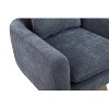 Gray Classic Mid-Century 360 Degree Swivel Armchair, Teddy Fabric - 4 of 4