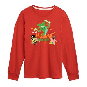 Boys' - SpongeBob SquarePants - It Be Halloween Matey Long Sleeve Graphic T-Shirt - 1 of 4