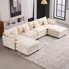 131.89" Chenille Upholstery Modular U-Shaped Sectional Sofa, 6-Piece Free Combination Couch - 3 of 4