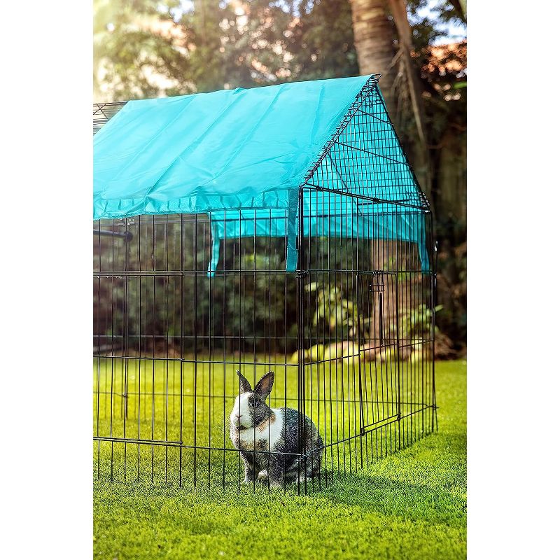 Midlee Outdoor Playpen Chicken Small Animal Backyard Enclosure Quarantine Pen Large Shade Tent, 3 of 6