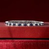 Ross-Simons 6.25 ct. t.w. Sapphire and 1.00 ct. t.w. Diamond Tennis Bracelet in Sterling Silver - 3 of 4