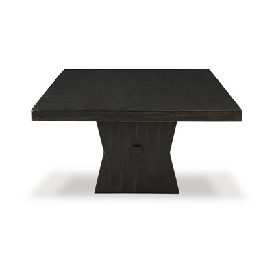 Galliden Rectangular Black Wood Coffee Table