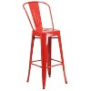 Emma and Oliver Commercial Grade 24" Round Metal Indoor-Outdoor Bar Table Set with 2 Cafe Stools - 4 of 4