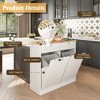 APRILSOUL 40 in. Storage Cabinet, Tilt Out 10 Gallon Garbage Can Cabinet, Dog Proof Trash Bin - 3 of 4