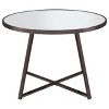 Coaster Home Furnishings Jillian Round Dining Table with Tempered Mirror Top Black Nickel - 3 of 4