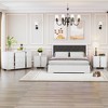4-Piece Bedroom Sets, Queen Size Upholstered Bed with LED Lights, Mirrored Nightstands and Dresser 4W - ModernLuxe - 2 of 4