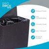 BirdRock Home Double Linen Laundry Hamper with Lid and Removable Liner - Black - 3 of 4