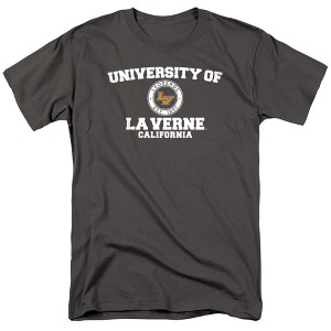 University of La Verne Official Circle Logo Adult T Shirt, Black - 1 of 4