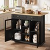 Foldable Kitchen Island Cart With Wheels, Spice Rack And Towel Holder Compact Mobile Storage Cart For Small Kitchens, Camping And RVs - 4 of 4