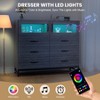 Dresser for Bedroom with LED Lights and Charging Station - 4 of 4