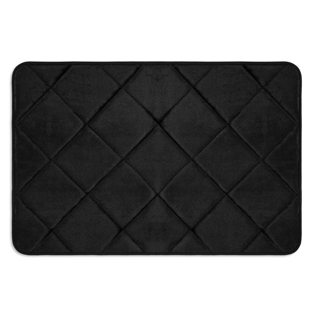 22inx42in Capri Haven Bath Mat Black - Home Dynamix