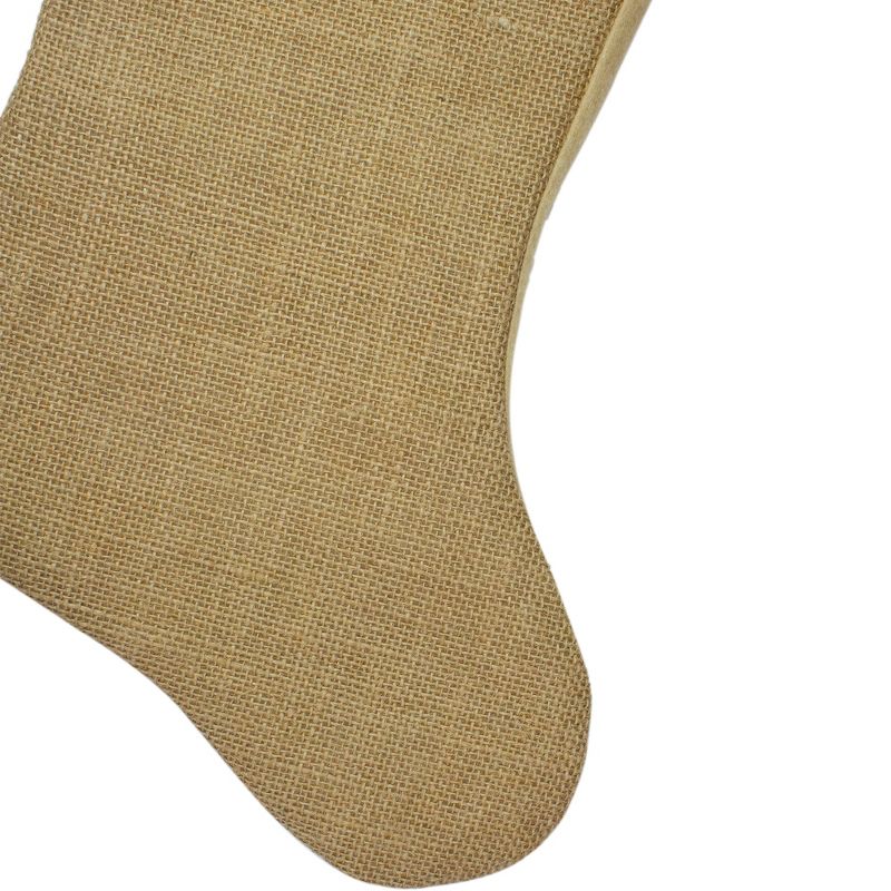 Northlight 20.5" Beige and Red Plaid V-Cuff Christmas Stocking, 4 of 5