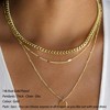 Turandoss 18K Gold Layered Necklaces for Women - Disc Pendant Necklace with Cuban Chain, Gold Jewelry for Women, Christmas Gifts, 14+2/18+2/20+2In - 4 of 4