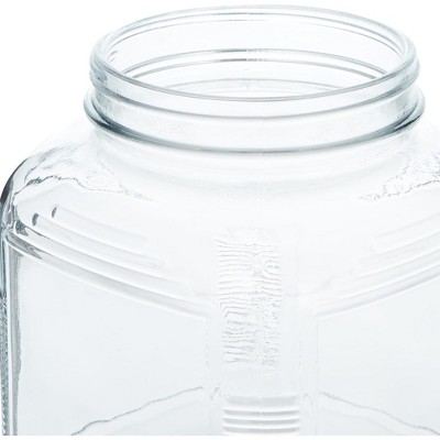 Retro Clear Glass 1-Gallon Storage Jar with Aluminum Lid