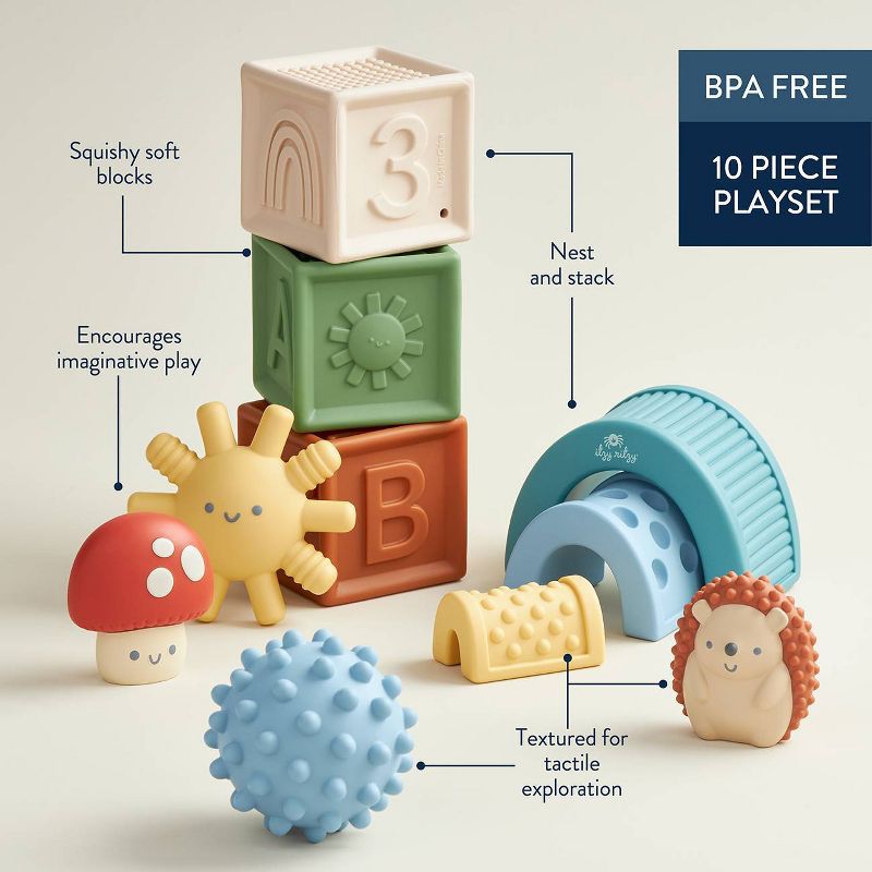 Itzy Ritzy Blocks Stacking Toy - 10pc, 5 of 9